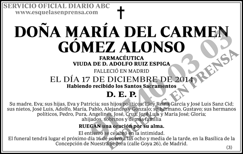 María del Carmen Gómez Alonso